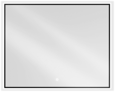 Mexen Erma zrcadlo do koupelny podsvícené 100 x 80 cm, LED 6000K, protimlžné, černý rám - 9814-100-080-611-70