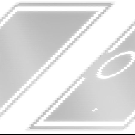 Mexen Onyx osvětlené koupelnové zrcadlo s kosmetickým zrcátkem 60 x 80 cm, LED 6000K, proti zamlžování - 9813-060-080-611-00