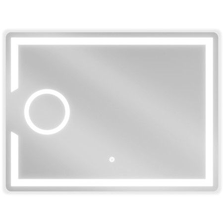 Mexen Onyx koupelnové zrcadlo s osvětlením a kosmetickým zrcátkem 80 x 60 cm, LED 6000K, proti mlze - 9813-080-060-611-00