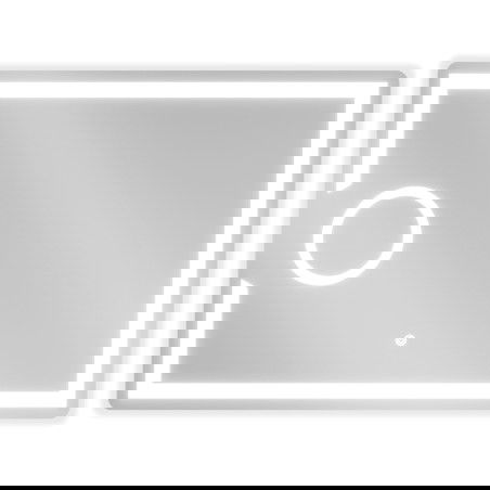 Mexen Onyx podsvícené koupelnové zrcadlo s kosmetickým zrcátkem 80 x 60 cm, LED 6000K, proti mlze - 9813-080-060-611-00