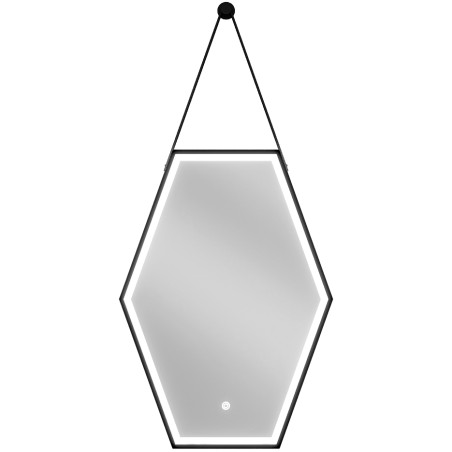 Mexen Orla podsvícené koupelnové zrcadlo 50 x 70 cm, LED 6000K, antináložka, černý rám - 9815-050-070-611-70