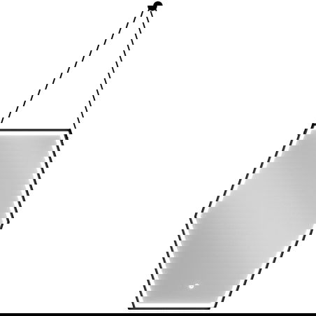 Mexen Orla LED koupelnové zrcadlo, podsvícené 60 x 80 cm, 6000K, proti mlze, černý rám - 9815-060-080-611-70