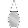 Mexen Orla osvětlené koupelnové zrcadlo 60 x 80 cm, LED 6000K, proti mlze, černý rám - 9815-060-080-611-70