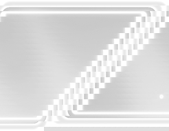 Mexen Zusa podsvícené koupelnové zrcadlo 80 x 60 cm, LED 6000K, ventilátor - 9808-080-060-611-00