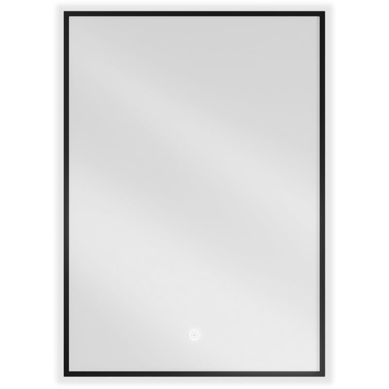 Mexen Erma koupelnové zrcadlo s podsvícením 50 x 70 cm, LED 6000K, proti zamlžování, černý rám - 9814-050-070-611-70