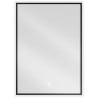 Mexen Erma koupelnové zrcadlo s podsvícením 50 x 70 cm, LED 6000K, proti zamlžování, černý rám - 9814-050-070-611-70