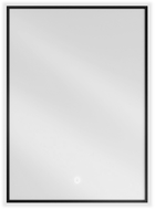Mexen Erma LED osvětlené koupelnové zrcadlo 50 x 70 cm, 6000K, antizára, černý rám - 9814-050-070-611-70