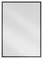 Mexen Erma podsvícené koupelnové zrcadlo 50 x 70 cm, LED 6000K, ventilátor, Černá rama - 9814-050-070-611-70