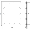 Mexen Dona osvětlené koupelnové zrcadlo 60 x 80 cm, LED 6000K, proti mlze - 9818-060-080-611-00