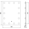 Mexen Dona podsvícené koupelnové zrcadlo 60 x 80 cm, LED 6000K, antivlna - 9818-060-080-611-00