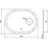 Mexen Umba osvětlené koupelnové zrcadlo s kosmetickým zrcátkem 100 x 80 cm, LED 6000K, protizamlžování