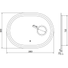 Mexen Umba podsvícené koupelnové zrcadlo s kosmetickým zrcátkem 100 x 80 cm, LED 6000K, protizamlžovací
