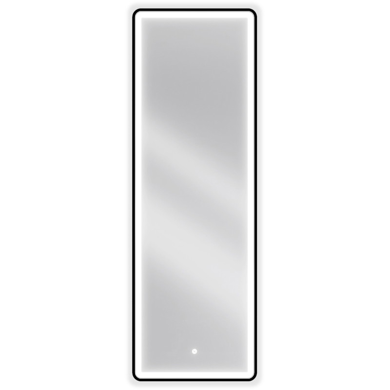 Mexen Coro koupelnové zrcadlo s podsvícením 50 x 150 cm, LED 6000K, proti mlze, černý rám - 9817-050-150-611-70