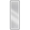 Mexen Coro koupelnové zrcadlo podsvícené 50 x 150 cm, LED 6000K, protimlhové, černý rám - 9817-050-150-611-70