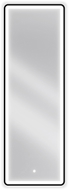 Mexen Coro koupelnové zrcadlo podsvícené 50 x 150 cm, LED 6000K, protimlhové, černý rám - 9817-050-150-611-70
