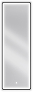 Mexen Coro koupelnové zrcadlo s podsvícením 50 x 150 cm, LED 6000K, proti mlze, černý rám - 9817-050-150-611-70