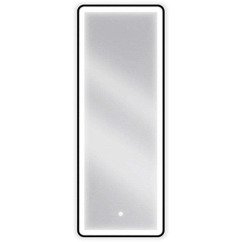 Mexen Coro osvětlené koupelnové zrcadlo 45 x 120 cm, LED 6000K, proti zamlžení, černý rám - 9817-045-120-611-70