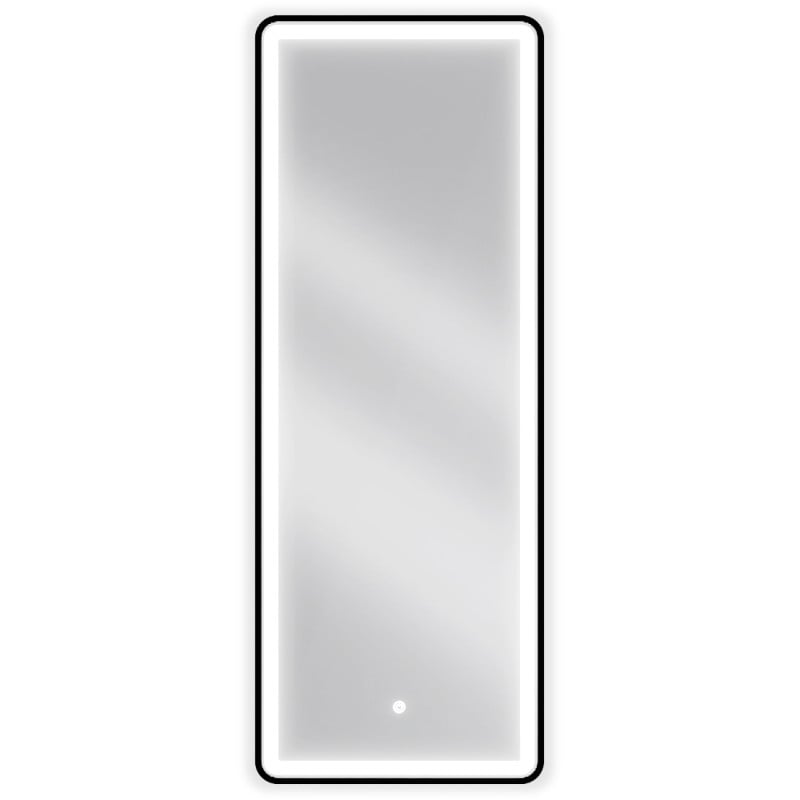 Mexen Coro zrcadlo koupelnové podsvícené 45 x 120 cm, LED 6000K, anti-pára, černý rám - 9817-045-120-611-70
