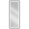 Mexen Coro osvětlené koupelnové zrcadlo 45 x 120 cm, LED 6000K, anti-fog, černý rám - 9817-045-120-611-70
