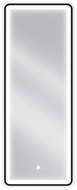 Mexen Coro osvětlené koupelnové zrcadlo 45 x 120 cm, LED 6000K, anti-fog, černý rám - 9817-045-120-611-70