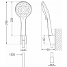 Mexen Sabre R74 koupelnová sada, černá - 72103R74-70
