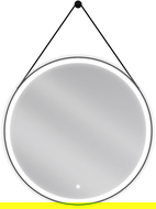 Mexen Reni koupelnové zrcadlo podsvícené, kulaté 80 cm, LED 6000K, protimlhové, černý rám - 9812-080-080-611-70