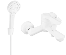 Mexen Sabre R05 vanová baterie se sprchovým setem, bílá - 7213R05-20