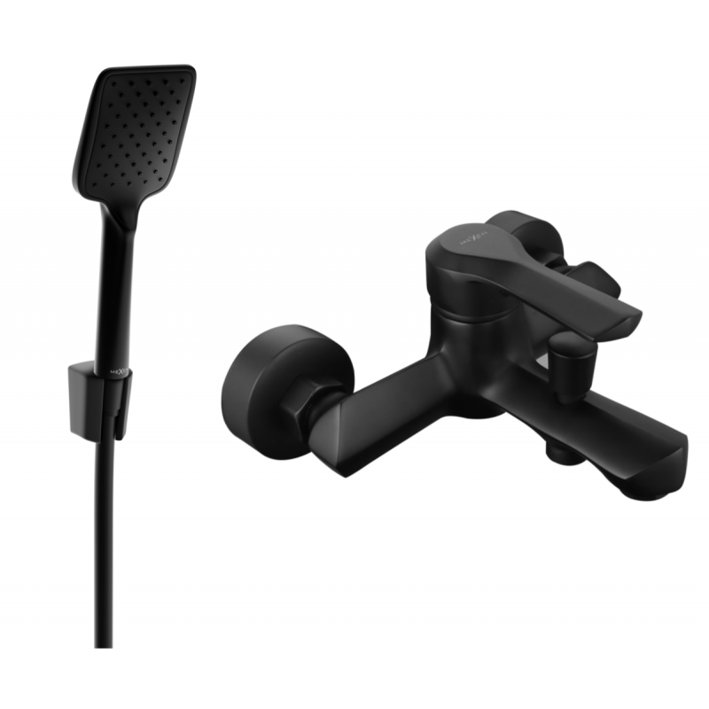 Mexen Sabre R62 baterie vanová se sprchovou soupravou, černá - 7213R62-70