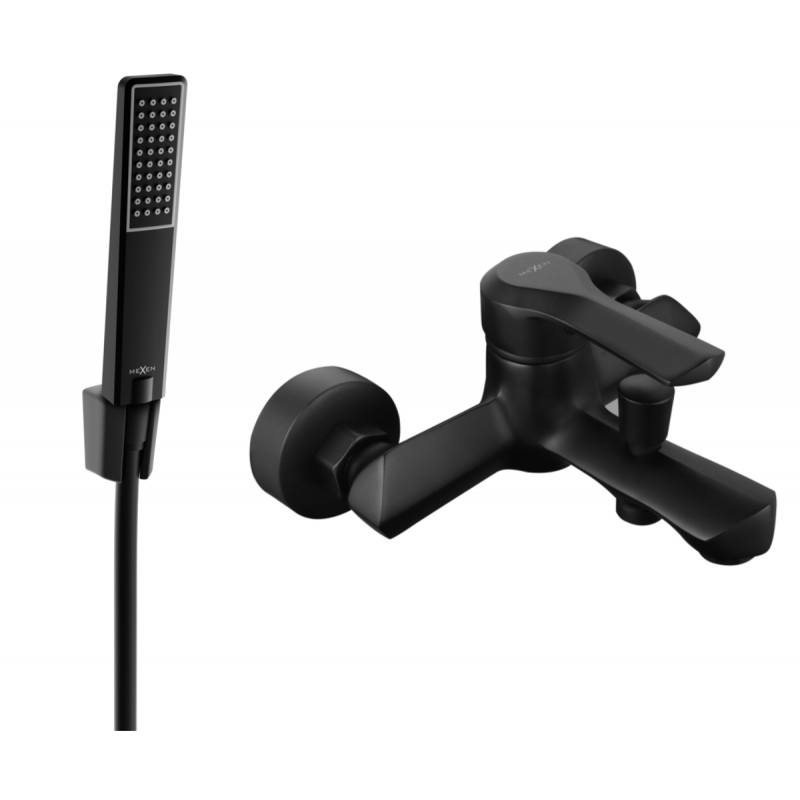 Mexen Sabre R72 vanová baterie se sprchovou soupravou, černá - 7213R72-70