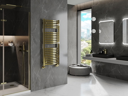 Mexen Helios koupelnový radiátor 1200 x 500 mm, 448 W, zlatý - W103-1200-500-00-50