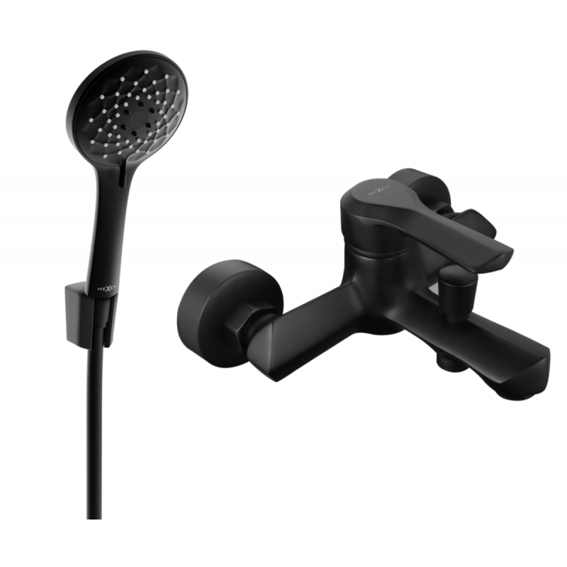 Mexen Sabre R74 koupelnová baterie se sprchovou sadou, černá - 7213R74-70
