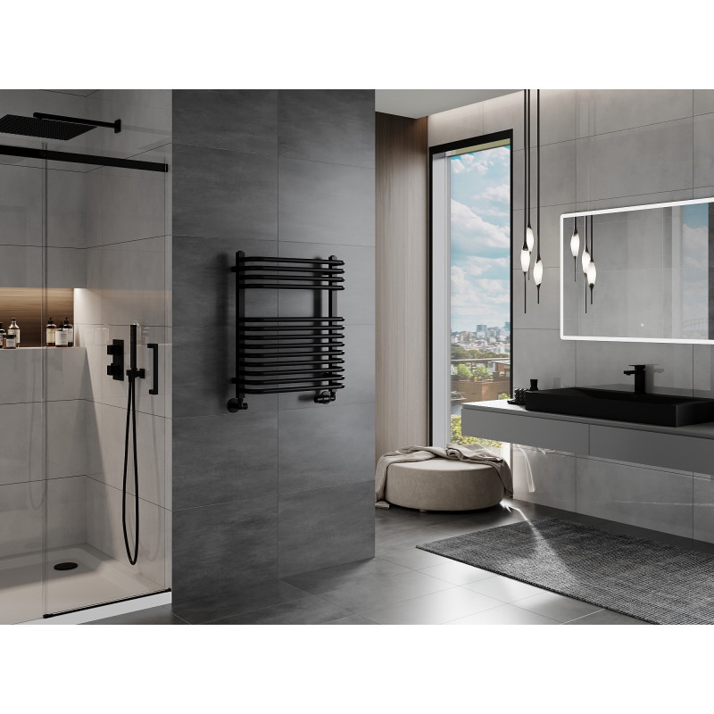 Mexen Apollo radiátor do koupelny 660 x 550 mm, 386 W, černý - W117-0660-550-00-70