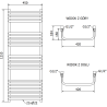Mexen Apollo radiátor koupelnový 1210 x 450 mm, 566 W, bílý - W117-1210-450-00-20