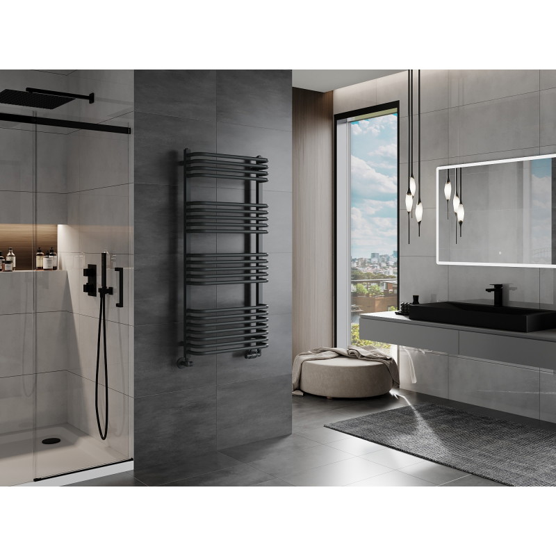 Mexen Apollo radiátor do koupelny 1210 x 550 mm, 641 W, antracit - W117-1210-550-00-66