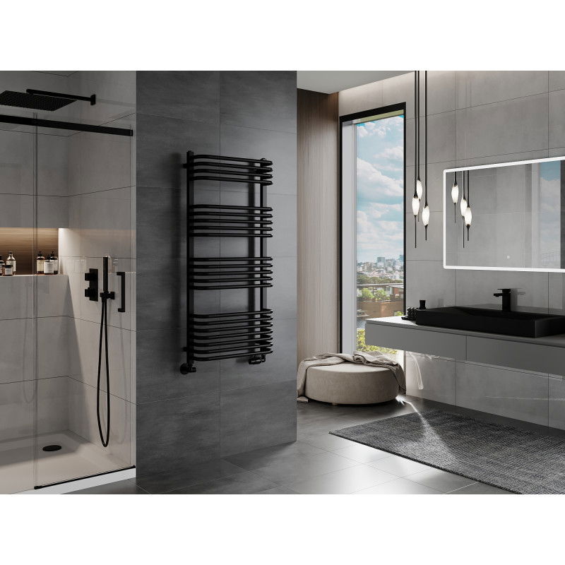 Mexen Apollo koupelnový radiátor 1210 x 550 mm, 641 W, černý - W117-1210-550-00-70