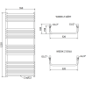 Mexen Apollo radiátor do koupelny 1210 x 550 mm, 641 W, antracit - W117-1210-550-00-66