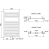 Mexen Pluton radiátor koupelnový 800 x 500 mm, 410 W, bílý - W106-0800-500-00-20