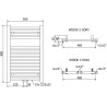 Mexen Pluton radiátor koupelnový 800 x 500 mm, 410 W, černý - W106-0800-500-00-70