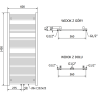 Mexen Pluton koupelnový radiátor 1450 x 600 mm, 835 W, černý - W106-1450-600-00-70