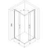 Mexen Rio čtvercová sprchová kabina 90 x 90 cm, transparentní, chrom + sprchová vanička Rio, bílá - 860-090-090-01-00-4510