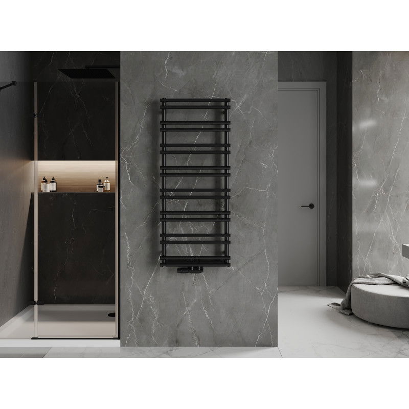 Mexen Saturn koupelnový radiátor 1200 x 500 mm, 409 W, černý - W108-1200-500-00-70