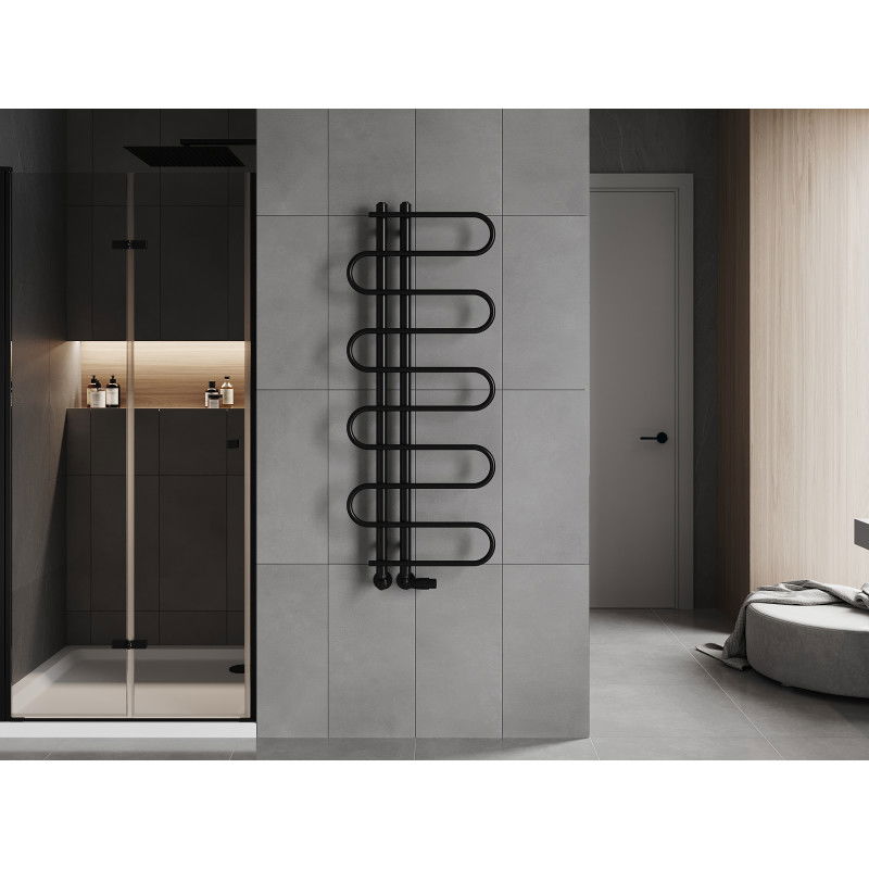 Mexen Kiso dekorativní koupelnový radiátor 1250 x 500 mm, 256 W, černý - W114-1250-500-00-70