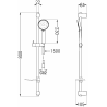 Mexen Kama DF75 sprchová sada, chrom - 72504DF75-00