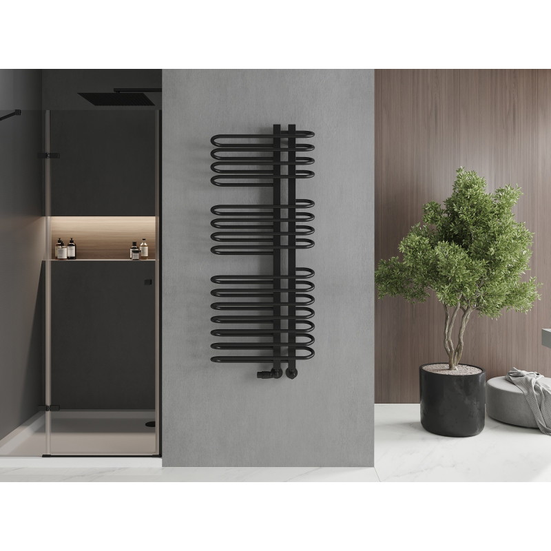 Mexen Ops koupelnový radiátor 1300 x 550 mm, 694 W, černý - W122-1300-550-00-70
