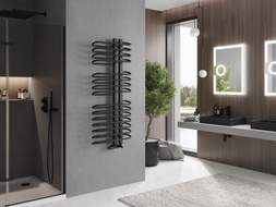 Mexen Ops topný žebřík 1300 x 550 mm, 694 W, černý - W122-1300-550-00-70