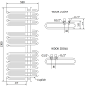Mexen Ops koupelnový radiátor 1300 x 550 mm, 694 W, černý - W122-1300-550-00-70