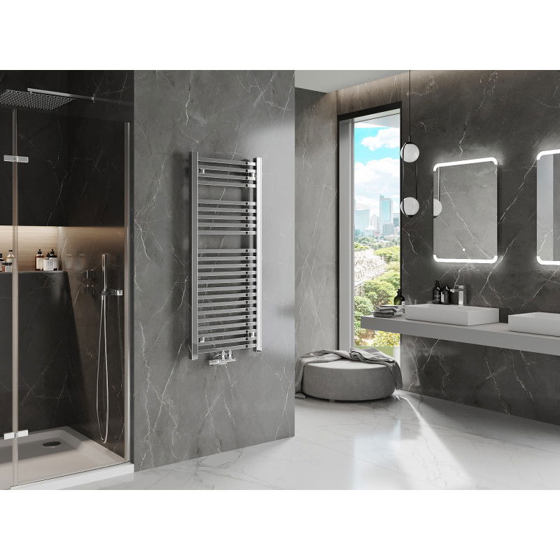 Mexen Pluton koupelnový radiátor 1200 x 500 mm, 493 W, chrom - W106-1200-500-00-01