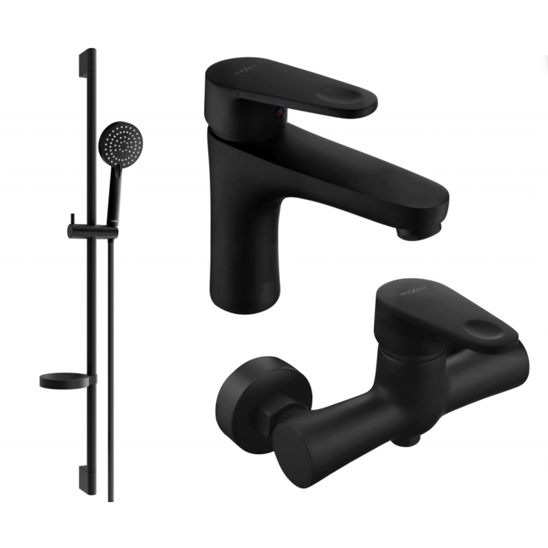 Mexen Kama DS75 sprchová sada, černá - 72504DS75-70