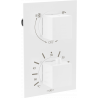 Mexen Cube termostatická baterie vanovo-sprchová 2-výstupová, bílá - 77502-20