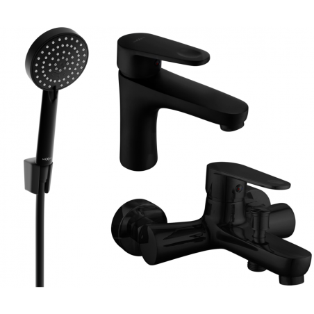 Mexen Kama R75 koupelnová souprava, černá - 72503R75-70